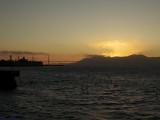 SF_ 1462 - SF bay at sunset with GG bridge in the background
